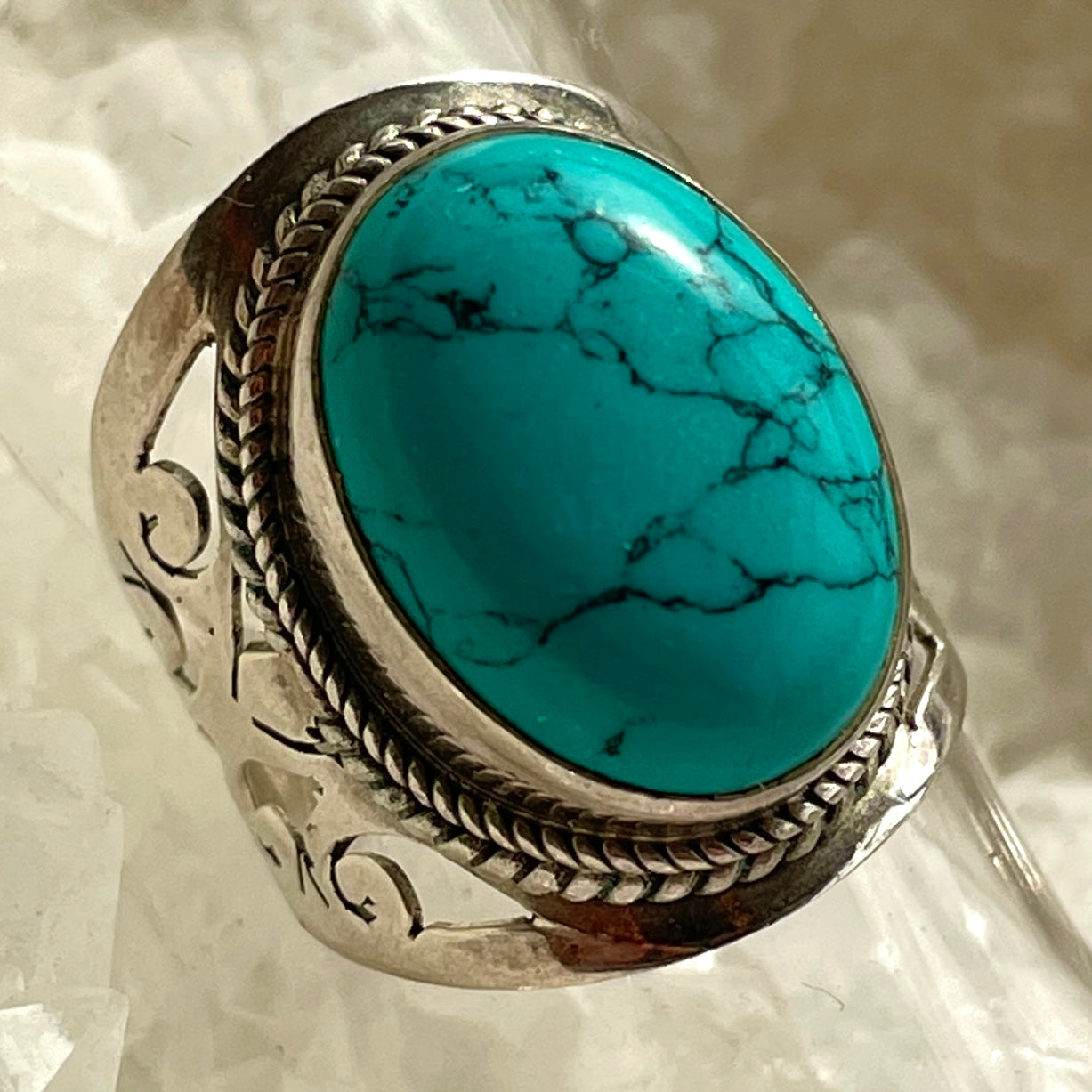 Turquenite Sterling Silver Ring - Sz6 TU4 Turquenite Sterling Silver Ring - Sz6 TU4